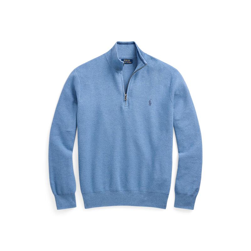 Polo Ralph Lauren Mesh-Knit Cotton Quarter-Zip Sweater image number 2